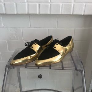 😎SALE😎 Loeffler Randall Gold & Pony Hair Shoes